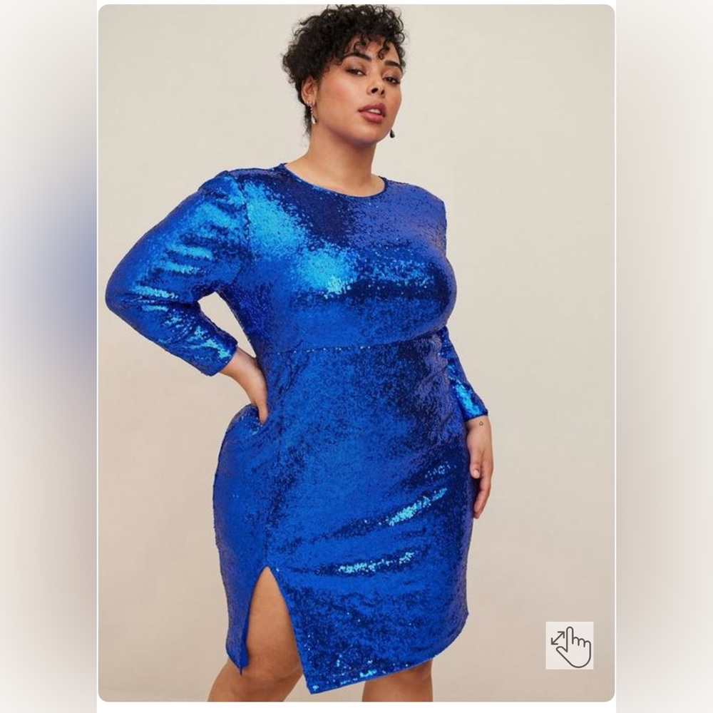 Sequin blue dress